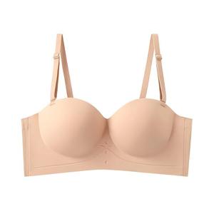 Reggiseno Push-Up senza spalline <span class=keywords><strong>mezza</strong></span> <span class=keywords><strong>coppa</strong></span> in gelatina senza spalline speciale tazza fissa integrata per lo stile piccolo petto senza montatura - Product Image 1