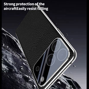 Custodia in pelle e vetro per <span class=keywords><strong>iPhone</strong></span> 17 Air 16 Pro Max 15 14 <span class=keywords><strong>13</strong></span>, antiurto <span class=keywords><strong>con</strong></span> protezione per obiettivo <span class=keywords><strong>fotocamera</strong></span> - Product Image 5