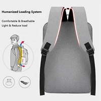 Sac à dos pour ordinateur portable d'extérieur, léger, imperméable, avec logo personnalisé, design unique, port USB, polyester Oxford, antivol RFID