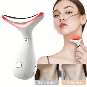 Masajeador facial de vibración de acero inoxidable y ABS de 4 colores con enchufe del Reino Unido para el cuello y la cara antiarrugas estiramiento de la piel-portátil - Product Image 1