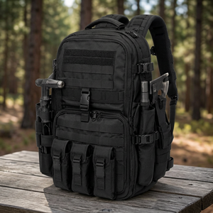 Heavy Duty 1000D Cordura Nylon Tactical Entry Tool <b>Backpack</b> <b>Black</b> <b>Waterproof</b> MOLLE System Industrial Equipment Carrier - Product Image 3