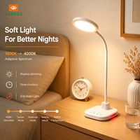 Nouvelle arrivée, lampe de table moderne intelligente multifonctionnelle à LED avec protection des yeux, spectre complet 1600K~4000K, 5 modes de couleur, pour le bureau et l'étude
