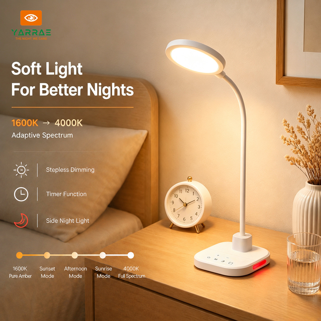 New Arrival 5 Color Mode 1600K~4000K Full Spectrum Eye Protection Led Modern Smart Multifunctional Table Lamp for Study Office