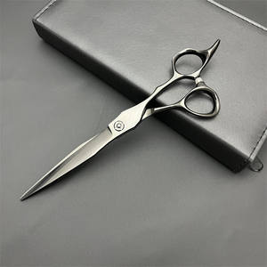 Tijeras profesionales para el cabello de 7 pulgadas, acero inoxidable 440C, para peluquería canina, tijeras de belleza, diseño de hoja plana de alta calidad - Product Image 1