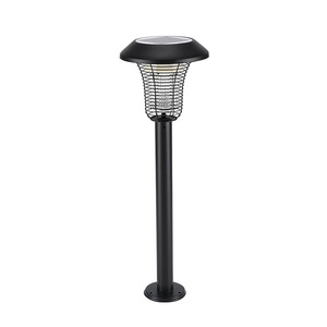 Lampe solaire anti-moustiques à LED, lumière de jardin extérieure, lampe insecticide écologique, en acier inoxydable noir S8025 - Product Image 4