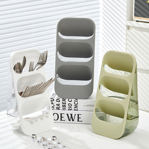 Boîte de rangement multifonctionnelle pour <span class=keywords><strong>couverts</strong></span> en plastique avec design imperméable à trois couches, support à ustensiles de cuisine écologique - Product Image 4