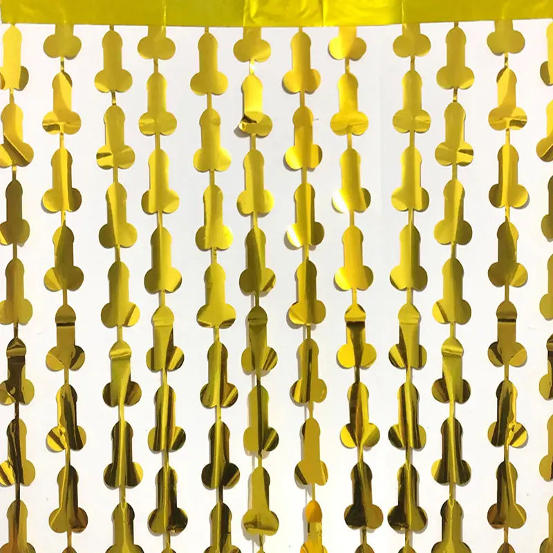 Alles Gute zum Geburtstag Single Party Dekoration Gold Lametta String Metall Shiny Shimmer Folie Fransen Regen Vorhang für Party Hintergrund