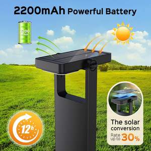 Lampe solaire d'extérieur la plus lumineuse pour allée, étanche, avec batterie Li-ion et contrôle automatique, idéale pour jardin, patio et cour avant. - Product Image 4