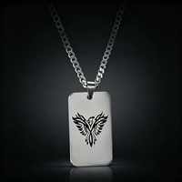 Nouveau collier YK pour homme en acier inoxydable avec pendentif médaillon militaire Aigle, style cubain