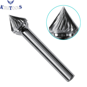 60 °   Fraise rotative conique en carbure de tungstène 3,0 mm (1/8 pouce) 100 % carbure de tungstène fritté compatible avec la meuleuse électrique <span class=keywords><strong>Dremel</strong></span> - Product Image 4