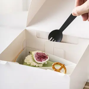 Toptan özelleştirme fransız bin katmanlı kesim kek tatlı kutusu Mini mus kek kutusu