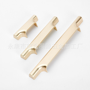 Furniture Handle Zinc Alloy Bar Minimalist <b>Cabinet</b> Drawer Pull <b>Gold</b> Plated Durable Hardware Accessory - Product Image 1