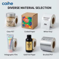 Feuille d'autocollants transparents en PVC avec logo doré, résistants à l'huile, autocollants dorés à estamper et gaufrer pour cosmétiques et rouges à lèvres