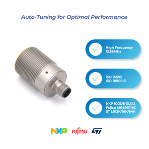 Lecteur RFID Compact Encastré FineJoin D1642R 13,56MHz Industrie Haute Fréquence RS485 IP67 Lire Écrire pour Étiquettes MES - Product Image 6