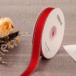 Double Sided Elegant Multi-Size Stitch Edge Grosgrain <b>Ribbon</b> for Luxury Gift Box Wrapping & Holiday Decor 10yd/roll - Product Image 3
