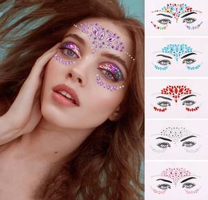 クリスタルラインストーンDIY一時的なステッカータトゥーフェスティバルRaveフェイススティックボディジュエルクリスタルパーティーデコレーション - Product Image 2