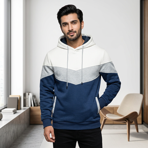 High Quality 100% Cotton <b>Fleece</b> Winter Drop Shoulder Plus Size Streetwear Solid Custom Logo Breathable Quick Dry <b>Men</b> Hoodie - Product Image 1