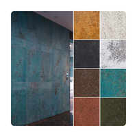 Nouveau panneau de ciment en Fiber de bleu de mer profond crème de grès doré couleurs de revêtement vertical revêtement de panneau de ciment pour toile de fond de magasin