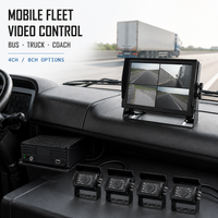 4CH 8CH AHD Mobil DVR Video Kaydedici 7" 9" IPS Ekran 1080P GPS WiFi 4G Su Geçirmez Güvenlik Kamera Sistemi Otobüs Kamyon için