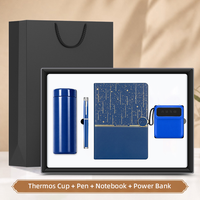 Coffret Cadeau de Bienvenue pour Bureau : Carnet Étoilé, Stylo, Gobelet Isotherme 350ml, Batterie Externe 10000mAh – Idéal pour Souvenir d'Entreprise
