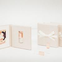 Boîte d'emballage en lin avec clé USB, unités OEM, CD, DVD, mariage, boîte en carton rigide, coffret en papier, impression de Photo, USB