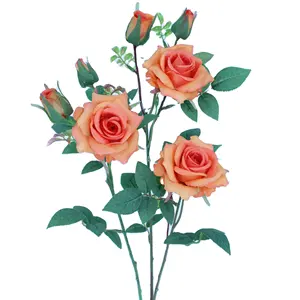 In Stock Silk Low Price Faux Mini Real Touch Rose Flower Decorative China Artificial Flowers Rose For Home Hotel Decor