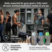 Generador de Agua Hidrogenada de Alta Eficiencia de 1.5L con Certificación FDA y CE, Botella de Agua Hidrogenada de Venta Caliente con Producción de Hidrógeno en 5 Minutos