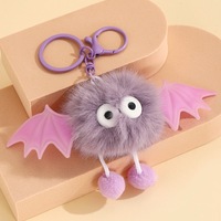 Nouveau porte-clés mignon en peluche chauve-souris, pendentif de sac, porte-clés monstre en peluche style Ins, accessoires suspendus, vente en gros