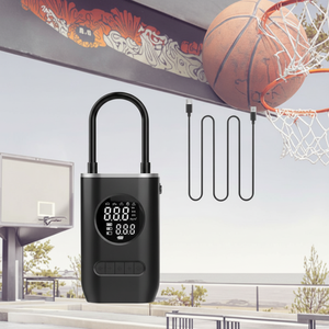 Rechargeable Mini Digital Air <b>Pump</b> 130-160PSI Wireless Battery Powered Plastic Valve <b>Adapter</b> for Ball Sports - Product Image 1