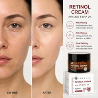Crème réparatrice au rétinol ARRESAL en gros sous marque privée, 30% AHA, 2% BHA, exfoliante, anti-âge, soin de la peau du visage