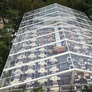 Tentes de mariage à toit transparent de luxe pour l'extérieur pour 200 300 500 personnes