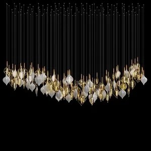 Lustre en céramique de luxe moderne brillant boule pendentif lumière pour la maison salon hall de l'hôtel - Product Image 1