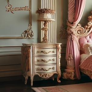 Europäischer Königlicher Klassischer Stil Rosa Samt Kopfteil Schlafzimmer Massivholz Elegantes Prinzessinnen-Bett Himmelbett - Product Image 6