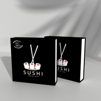 Boîtes rigides de luxe pour sushis en gros, boîtes cadeaux biodégradables de qualité alimentaire pour sushis, boîtes magnétiques pour sushis, contenants pour collations