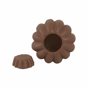 Vaso Scultoreo in Ceramica Scanalata con Coperchio per Arredamento Casa, Soggiorno, Camera da Letto, Ufficio - Product Image 6