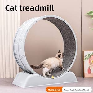 Grande Roue Tapis Roulant Silencieuse pour <span class=keywords><strong>Chat</strong></span>, Jouet d'Exercice en Plastique pour Chats d'Intérieur, Combo Interactif Fitness et Griffoir - Product Image 2