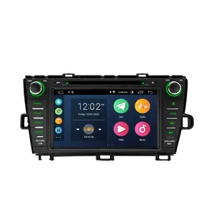 XTRONS Đài Phát Thanh Xe Hơi Hai Din Android 12 8 Inch Cho Toyota Prius Với Đầu Ra Rca Đầy Đủ/Obd Ii/Dvd/Gps/Dsp, Thiết Bị Đầu Xe Hơi