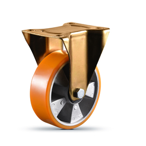 Roulettes industrielles résistantes de chariot à PU de fonte de 4 \ "5 \" 6 \ "8 \" chariots d'atelier de chariot à main d'usine pour la charge lourde - Product Image 3