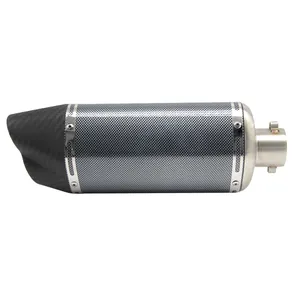 New Arrival Universal Motorcycle Double-vented Muffler Exhaust Pipe CB400 CB600 FZ400 Z750