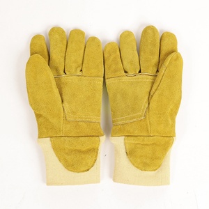 EN659 Fireproof and Waterproof <b>Aramid</b> Safety Gloves Flame Retardant Leather Gloves for Firefighter Emergency Rescue - Product Image 1