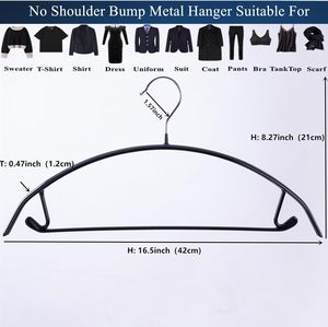Grucce in Acciaio Inox Rivestite in PVC Antiscivolo, Durevoli e Salvaspazio per Camicie, Abiti e Completi, Organizzatore <span class=keywords><strong>Moderno</strong></span> per Armadio - Product Image 2