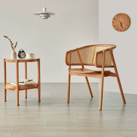 Chaise de salle à manger naturelle en bois massif pour les hôtels et les restaurants