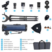 Large Objective 114/1000 Reflector Astronomical Telescope Monocular Professional Sky Watcher Star Finder Student Kids Study BAK4