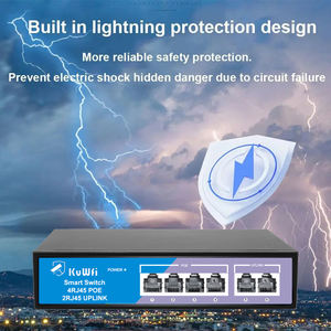 Shenzhen KuWFi Larga Distancia Wifi Conmutado 48V 6 Puertos 100Mbps Poe Conmutadores con 2 Puertos Uplink - Product Image 6