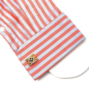 Latest Style <b>Cufflinks</b> Men's <b>Cufflinks</b> Luxurious <b>Gold</b> Shirt <b>Cufflinks</b> with Black Zircon Stones - Product Image 5