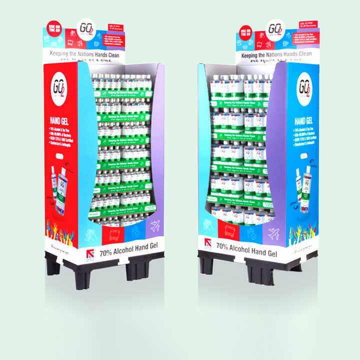 Custom Supermarket Retail Display Racks for Beverage Juices