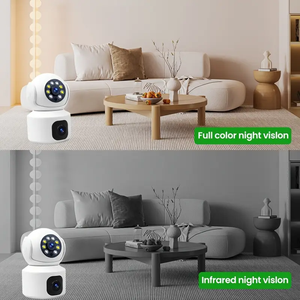 Cámara DE SEGURIDAD IP inalámbrica de doble lente PIX-LINK, vigilancia del hogar, Sensor CMOS de imagen, tarjeta de memoria, almacenamiento de datos, cámara WiFi - Product Image 6
