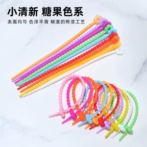 สายรัดซิลิโคน 15 ซม. ใช้ซ้ำได้สำหรับใช้ประจำวันอเนกประสงค์หลากสีสัน - Product Image 2