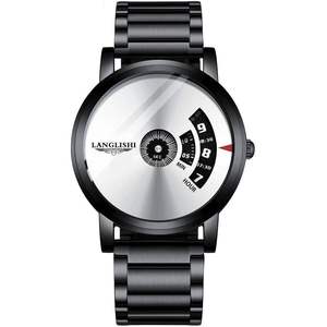 Reloj impermeable para hombre: modelo moderno de estilo coreano para estudiantes masculinos, reloj de cuarzo para parejas, completamente de acero. - Product Image 2
