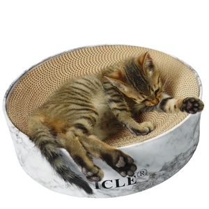 Merk-Bb Fluit Hoge Quality-IC-0028-40-Cloud Steen Groothandel Kartonnen Ronde Kat <span class=keywords><strong>Scratcher</strong></span> Met Doos